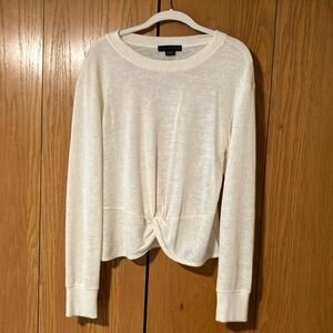 Women's Ivory Knotted Top
